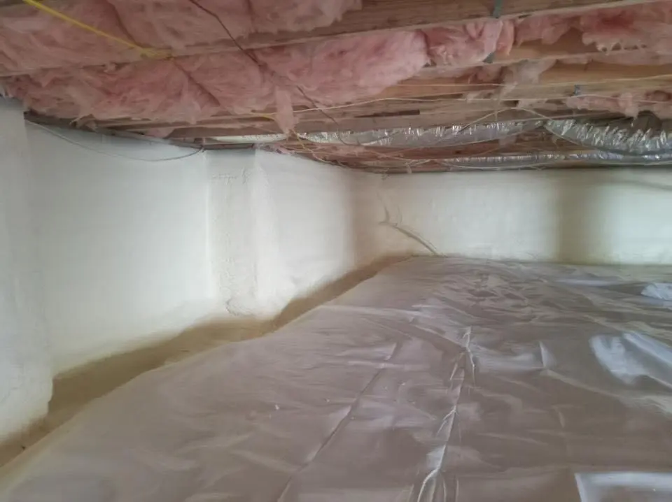 Crawl space encapsulation with closed-cell spray foam for Spray Foam Roofing Repair in Glenmont